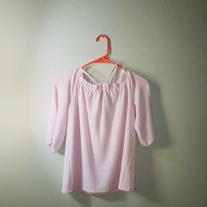 Halter Crepe Off-Shoulder blouse by Vince Camuto